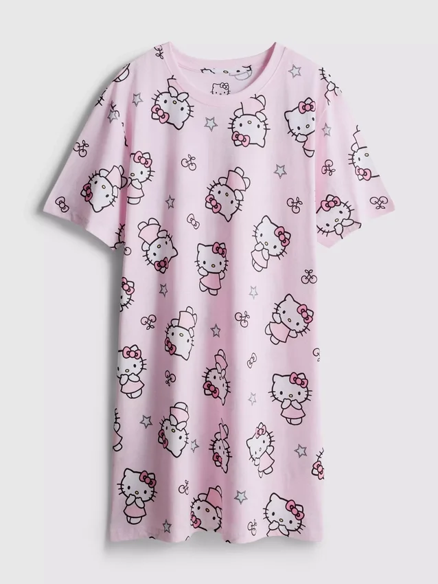 Camisón de algodón con estampado de Hello Kitty
