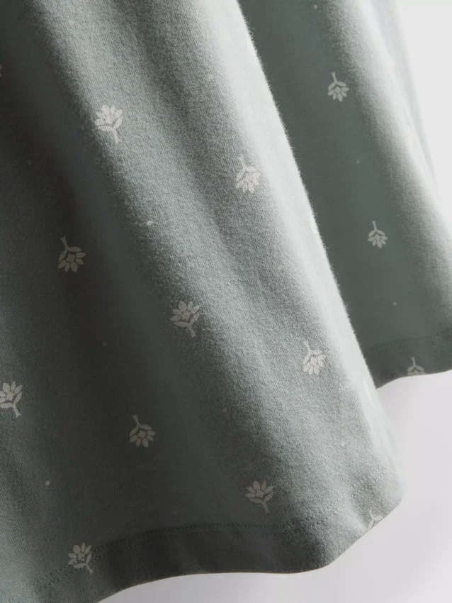 Camisón de algodón estampado