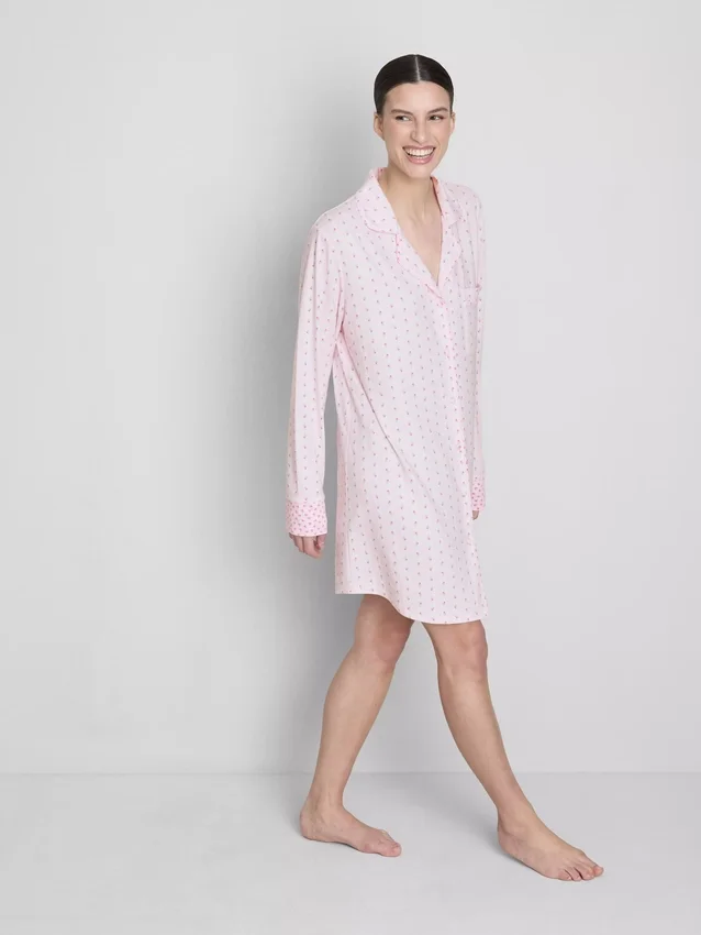 Camisón estilo boyfriend con estampado floral