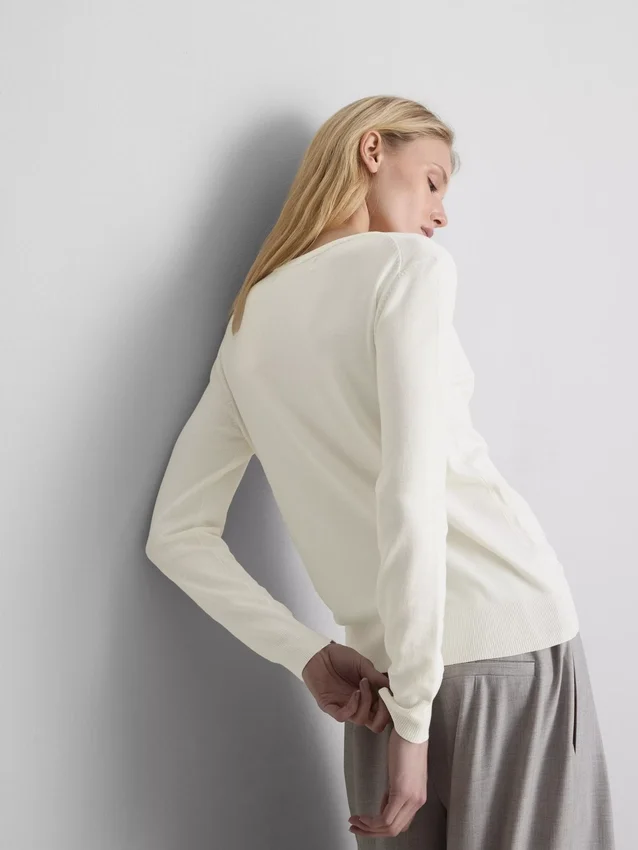 Cardigan básico de cuello redondo