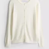 Cardigan básico de cuello redondo