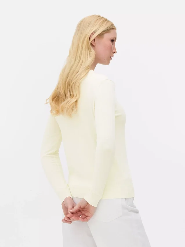 Cardigan de cuello redondo