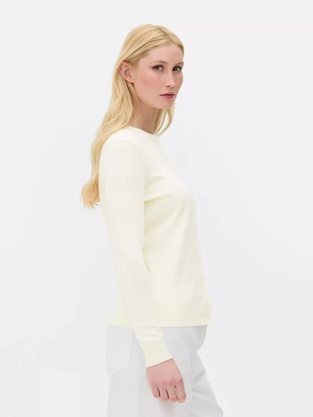 Cardigan de cuello redondo