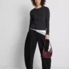 Cardigan de manga larga y cuello redondo