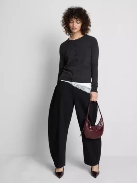 Cardigan de manga larga y cuello redondo