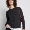 Cardigan de manga larga y cuello redondo