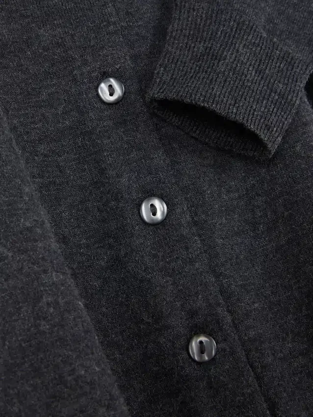 Cardigan de manga larga y cuello redondo