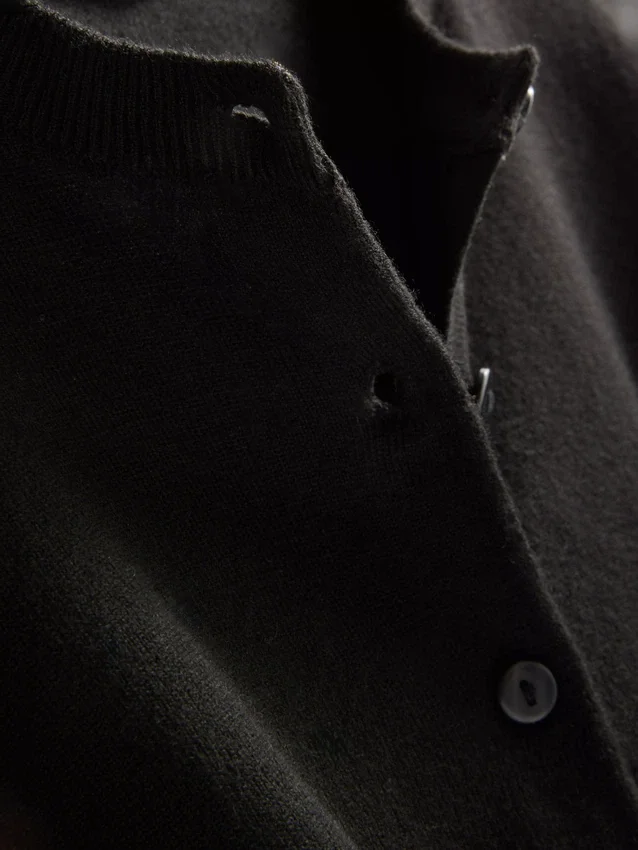 Cardigan de manga larga y cuello redondo