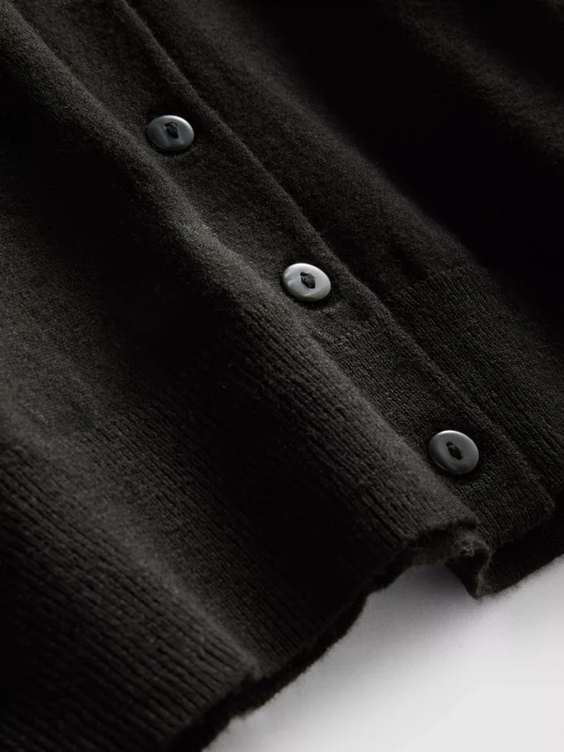 Cardigan de manga larga y cuello redondo