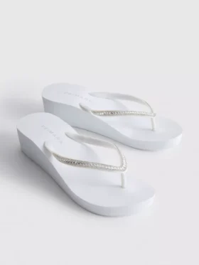 Chanclas de cuña con pedrería