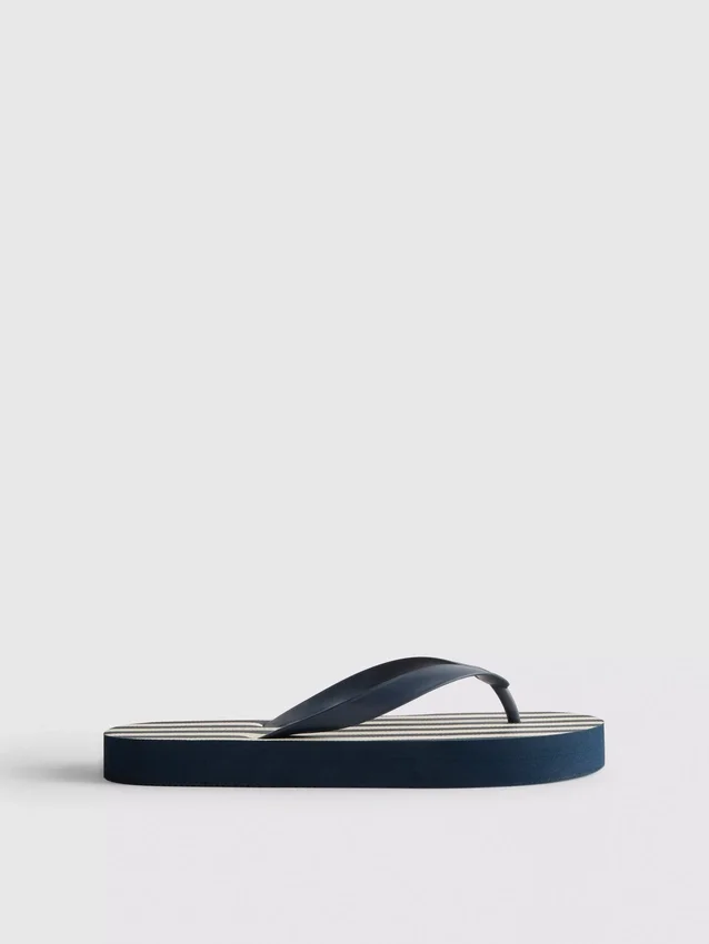 Chanclas de plataforma con rayas