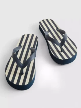 Chanclas de plataforma con rayas