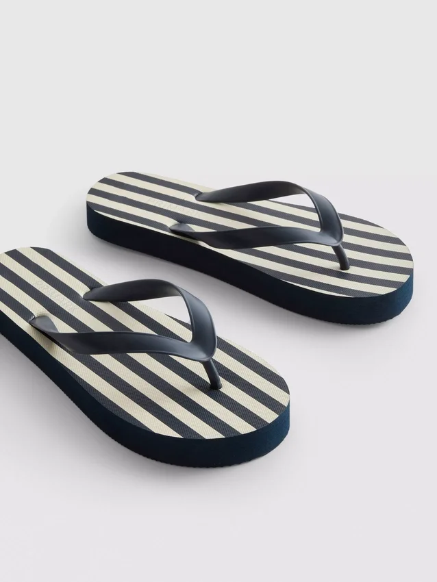 Chanclas de plataforma con rayas
