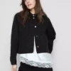 Chaqueta de mezclilla con bolsillos de parche de algodón