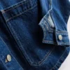 Chaqueta de mezclilla con bolsillos de parche de algodón