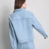 Chaqueta de mezclilla con bolsillos de parche de algodón