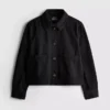 Chaqueta de mezclilla con bolsillos de parche de algodón