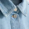 Chaqueta de mezclilla con bolsillos de parche de algodón