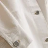 Chaqueta de mezclilla con bolsillos de parche de algodón