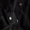 Chaqueta de mezclilla con bolsillos de parche de algodón