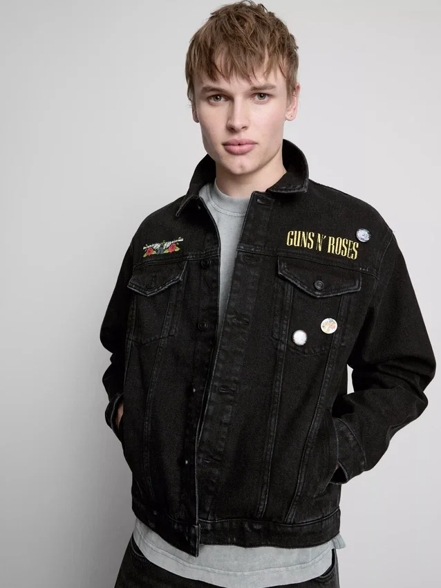 Chaqueta de mezclilla de algodón de Guns N' Roses