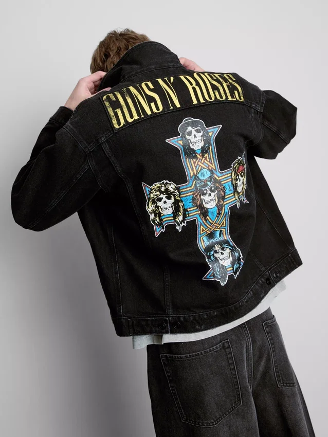 Chaqueta de mezclilla de algodón de Guns N' Roses
