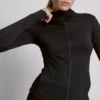 Chaqueta deportiva con cremallera, suave como la mantequilla