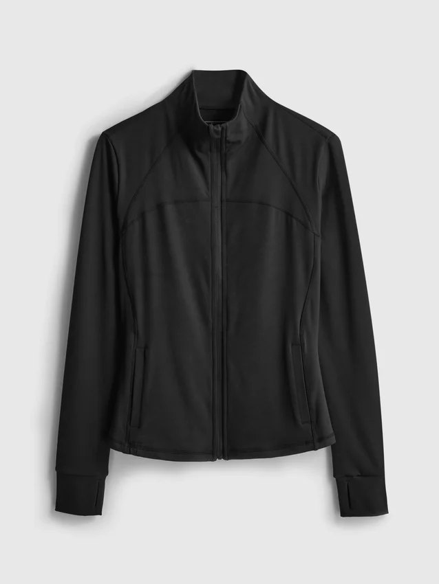 Chaqueta deportiva con cremallera, suave como la mantequilla