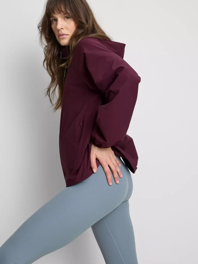 Chaqueta impermeable plegable con cremallera