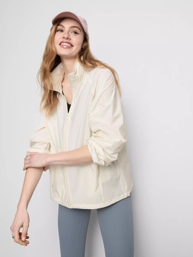 Chaqueta impermeable plegable con cremallera