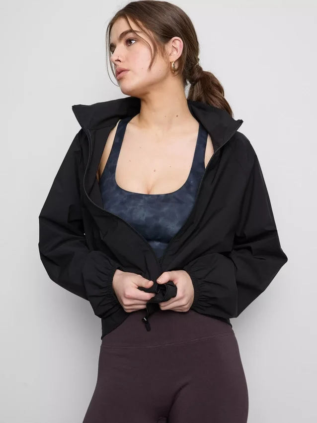 Chaqueta impermeable plegable con cremallera