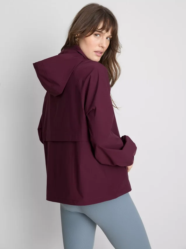 Chaqueta impermeable plegable con cremallera