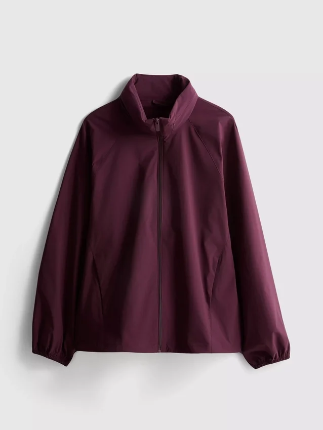Chaqueta impermeable plegable con cremallera