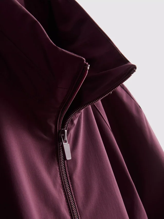 Chaqueta impermeable plegable con cremallera