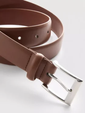 Cinturón de imitación de cuero de estilo clásico