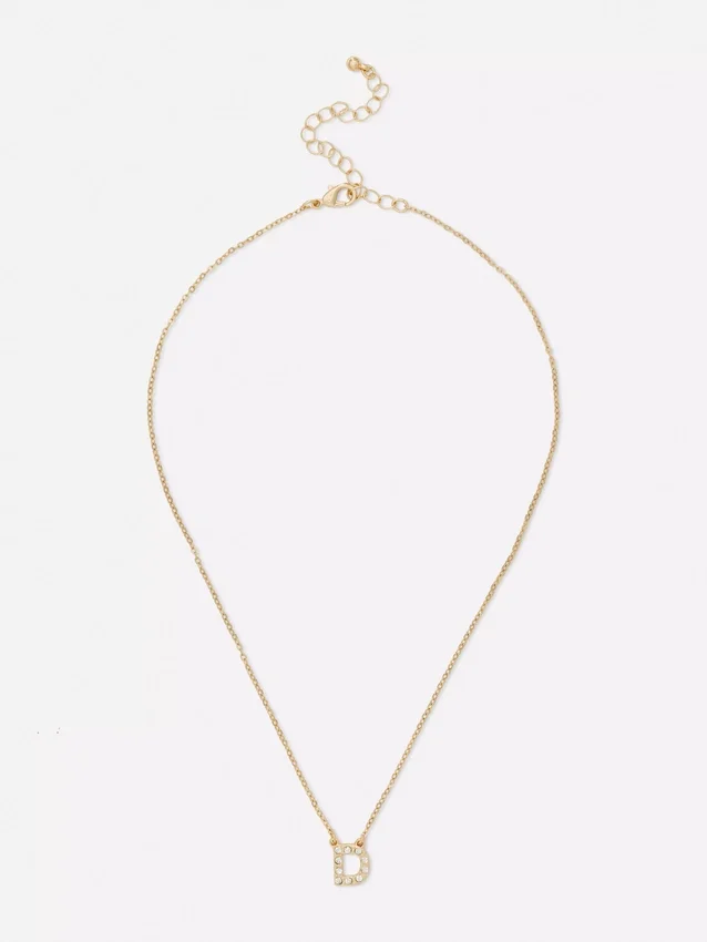 Collar con iniciales de strass