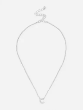 Collar con iniciales de strass