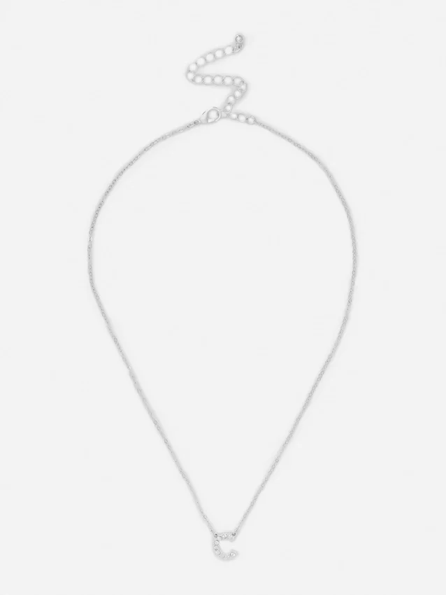 Collar con iniciales de strass