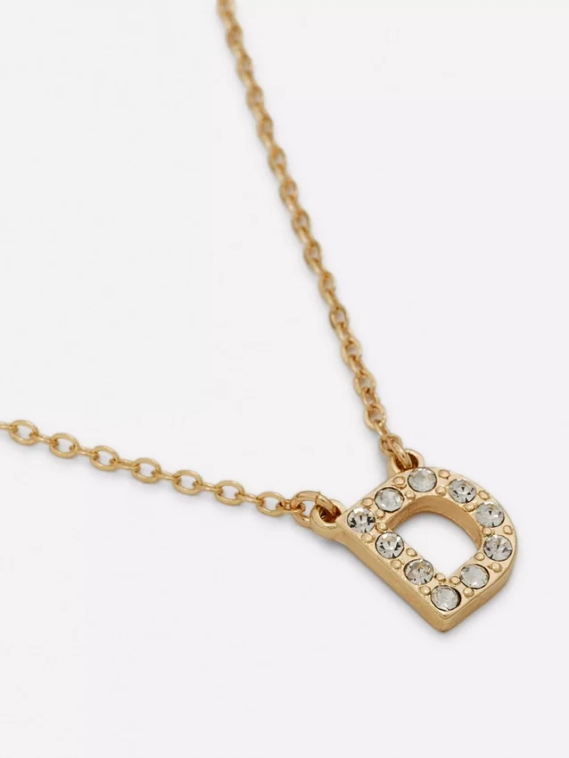 Collar con iniciales de strass