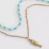 Collar de peces con cuentas en capas