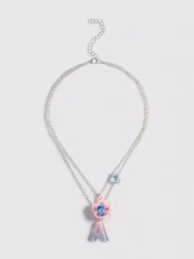 Collar de varias vueltas con inicial de Stitch de Disney