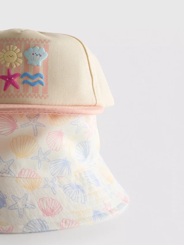 Conjunto de 2 gorros de bebé con motivos marinos