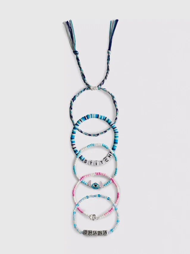 Conjunto de 5 pulseras de Stitch de Disney