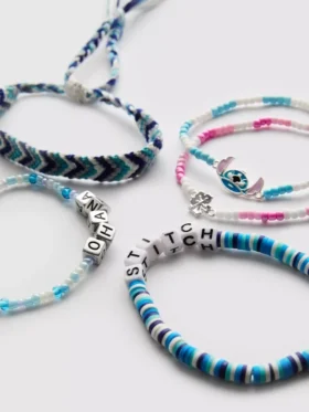 Conjunto de 5 pulseras de Stitch de Disney