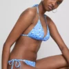 Conjunto de bikini triangular con lazos laterales