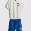 Conjunto de camiseta y pantalones cortos de una sola pieza