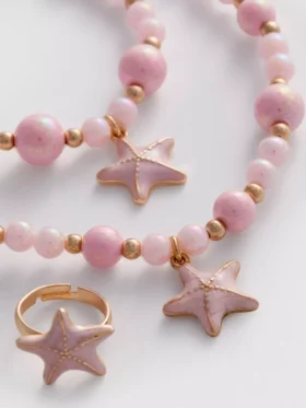 Conjunto de joyas de 3 piezas con dijes de estrella de mar