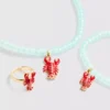 Conjunto de joyas de 3 piezas con dijes tipo langosta