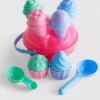 Conjunto de moldes de arena para la playa con forma de helado