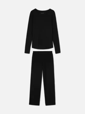 Conjunto de pijama con camiseta de manga larga y pantalones de chándal